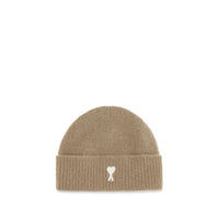 Ami Paris Beige Wool Oves Aries Beanie