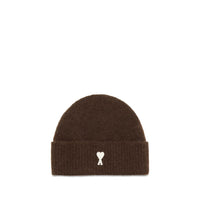 Ami Paris Brown Wool Oves Aries Beanie