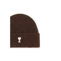 Ami Paris Brown Wool Oves Aries Beanie