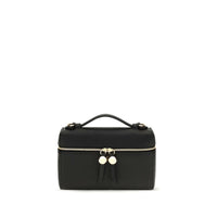 Tory Burch Black Calf Leather Bos Taurus Handbag