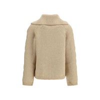 Moncler Beige Alpaca Vicugna Pacos Cardigan