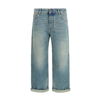 Darkpark Blue Cotton Boyfriend Jeans