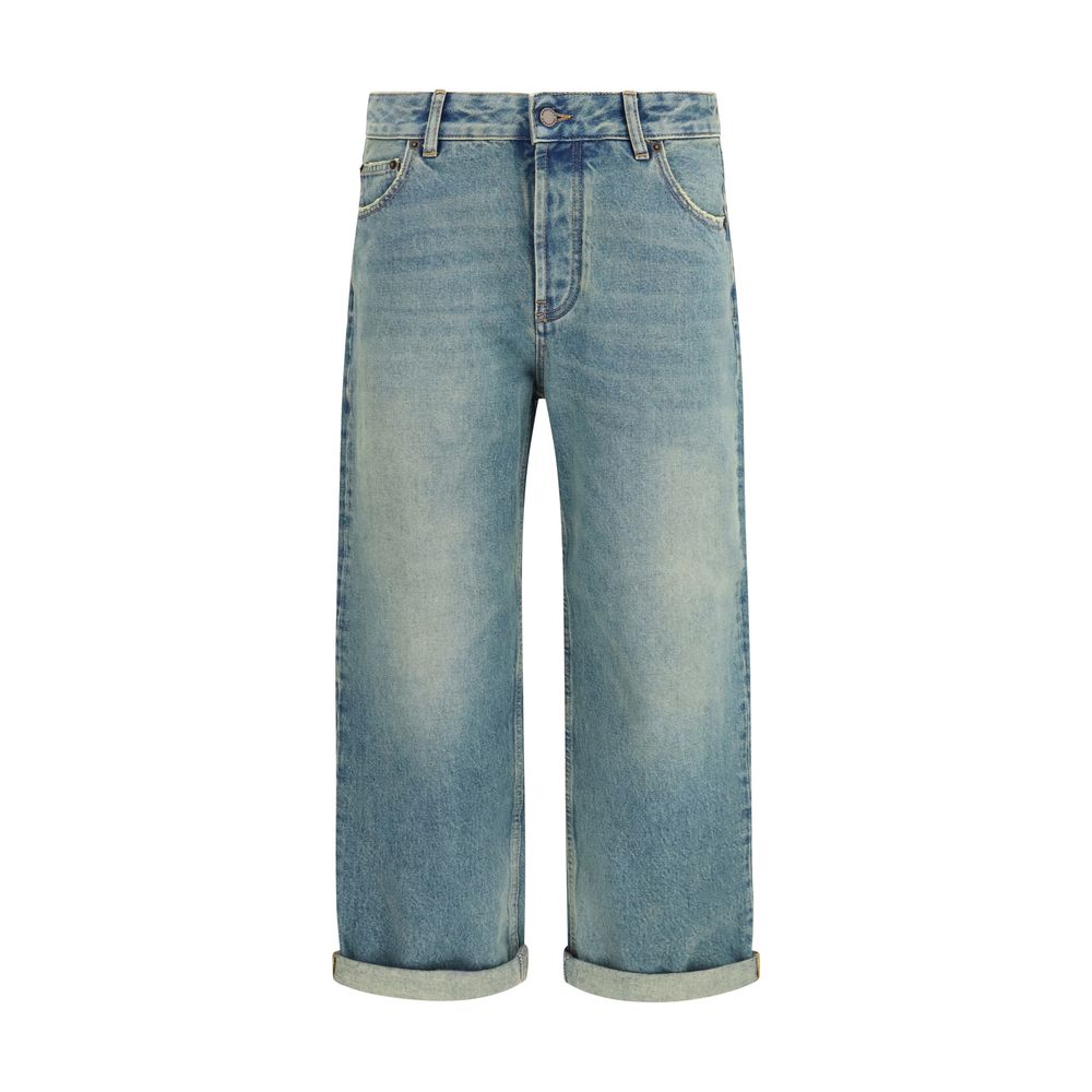 Darkpark Blue Cotton Boyfriend Jeans