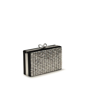 Self-Portrait Silver Glass Clutch Bag