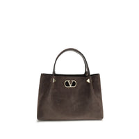 Valentino Garavani Brown Calf Leather Bos Taurus Shoulder Bag