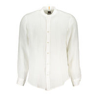 Hugo Boss White Linen Men's Shirt