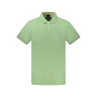 Hugo Boss Green Cotton Men's Polo