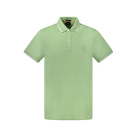 Hugo Boss Green Cotton Men's Polo