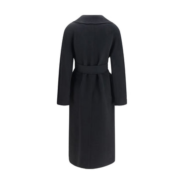 Max Mara Black Wool Oves Aries Coat