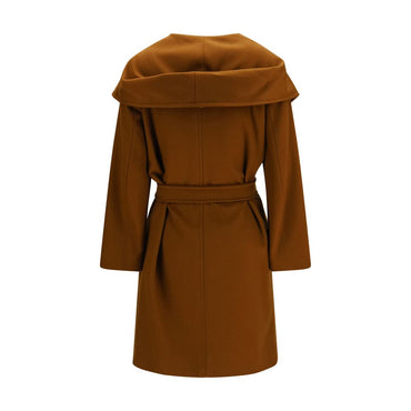 Max Mara Brown Wool Oves Aries Coat