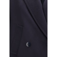 Max Mara Blue Wool Oves Aries Coat