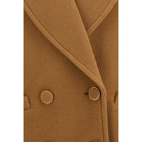 Chloé Brown Wool Oves Aries Coat