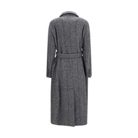 Brunello Cucinelli Gray Alpaca Vicugna Pacos Coat