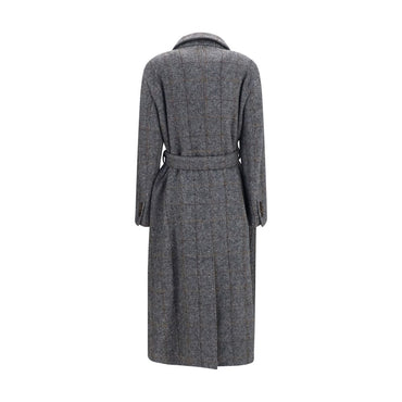 Brunello Cucinelli Gray Alpaca Vicugna Pacos Coat