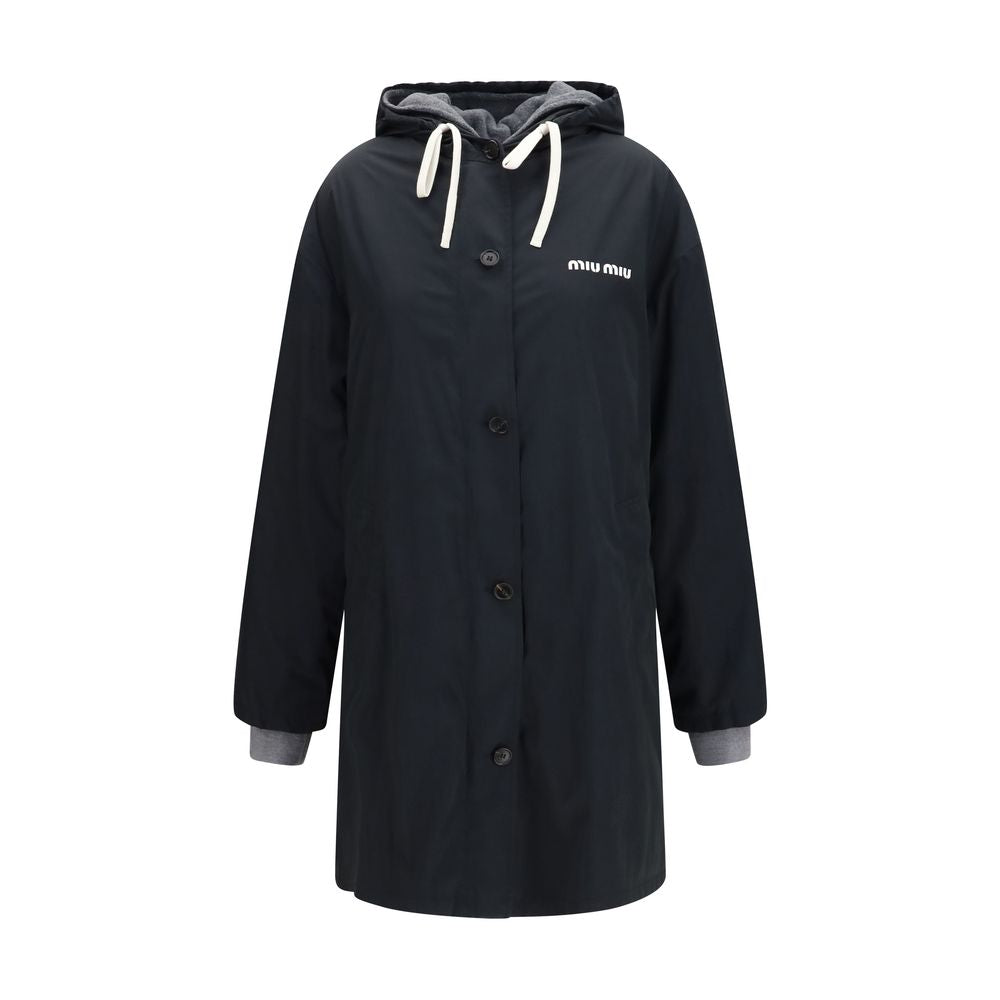 Miu Miu Black Cotton Coat