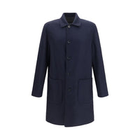 Etro Blue Wool Oves Aries Coat