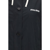 Miu Miu Black Cotton Coat