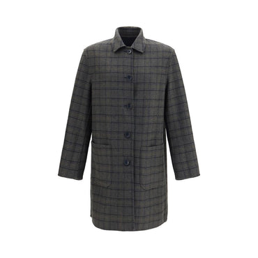 Etro Blue Wool Oves Aries Coat
