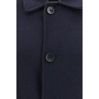 Etro Blue Wool Oves Aries Coat