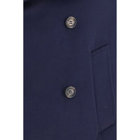 Brunello Cucinelli Blue Wool Oves Aries Coat