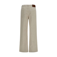 Marni Beige Cotton Flared Pants