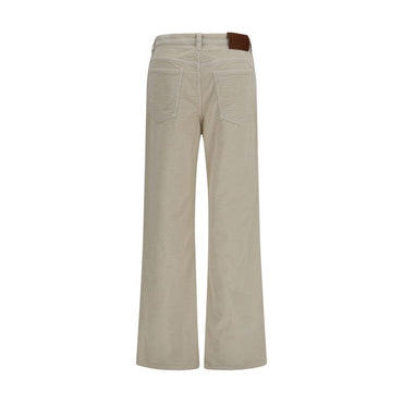 Marni Beige Cotton Flared Pants