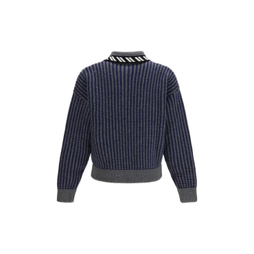 Versace Gray Wool Oves Aries Sweatshirt