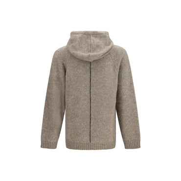 Giorgio Armani Beige Alpaca Vicugna Pacos Hoodie