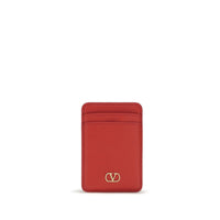 Valentino Garavani Red Calf Leather Bos Taurus Wallet