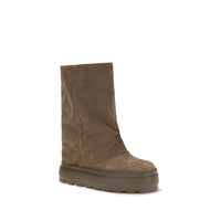 Casadei Brown Calf Leather Bos Taurus Flat Boots