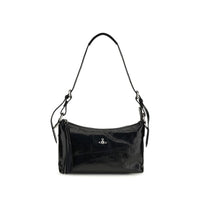 Vivienne Westwood Black Calf Leather Bos Taurus Shoulder Bag