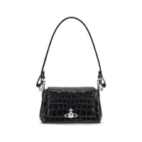 Vivienne Westwood Black Calf Leather Bos Taurus Handbag
