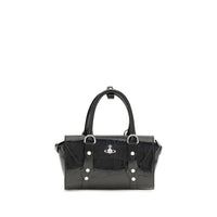 Vivienne Westwood Black Calf Leather Bos Taurus Shoulder Bag