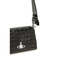 Vivienne Westwood Black Calf Leather Bos Taurus Handbag