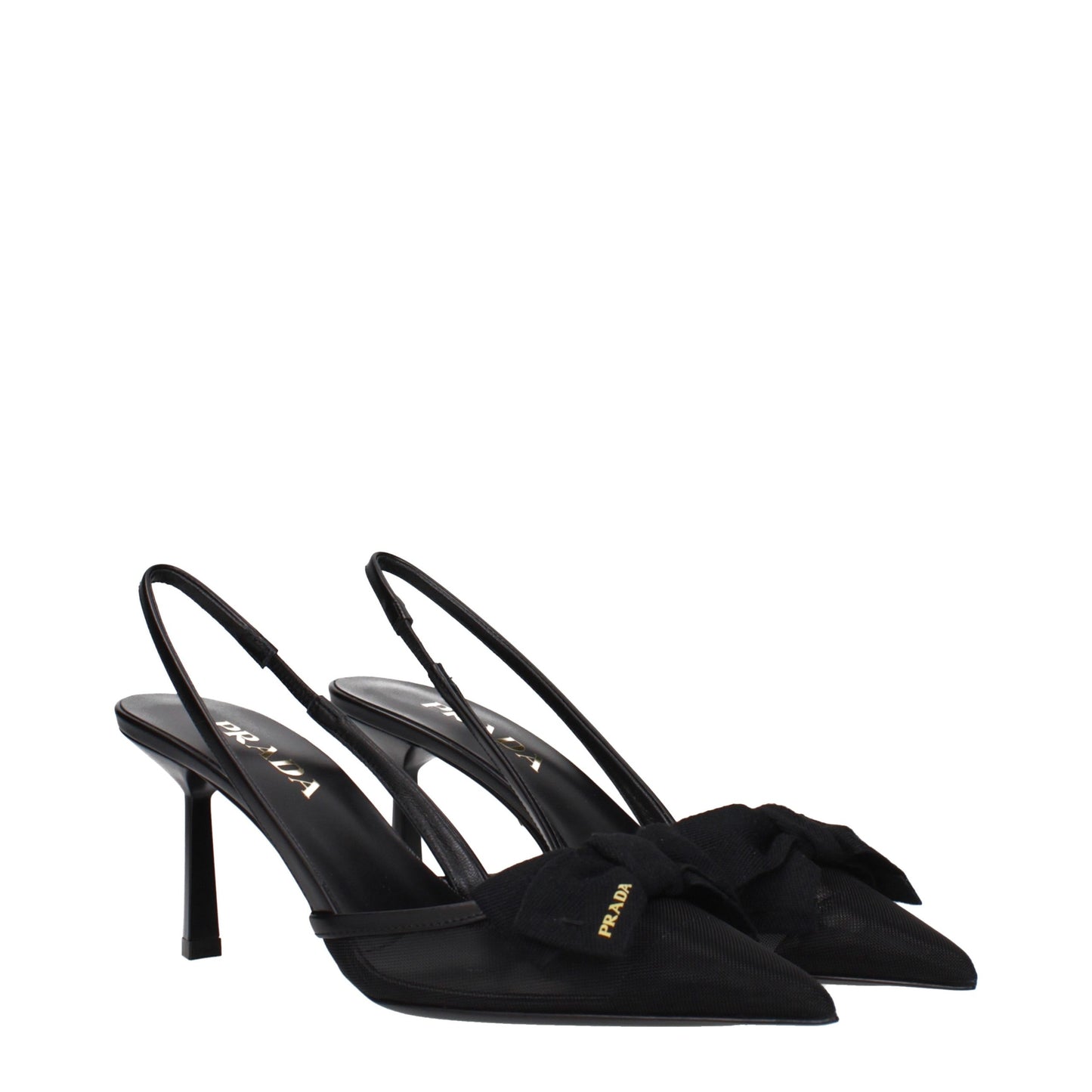 Prada Black Fibres High Heel Pumps