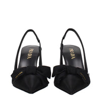 Prada Black Fibres High Heel Pumps