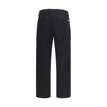 C.P. Company Black Cotton Cargo Pants