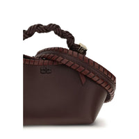 Ganni Brown Recycled Leather Shoulder Bag