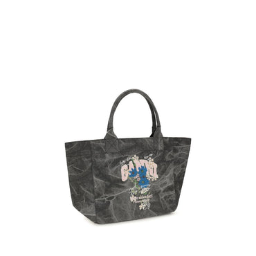 Ganni Gray Cotton Shoulder Bag
