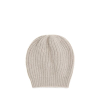 Brunello Cucinelli Beige Silk Beanie