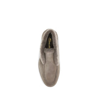 Santoni Beige Faux Fur Ankle Boots