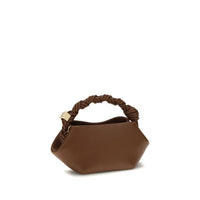 Ganni Brown Recycled Leather Shoulder Bag