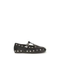 Ganni Black Recycled Polyester Ballet Flats