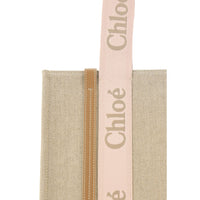 Chloé Brown Linen Shoulder Bag