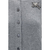 Burberry Gray Wool Oves Aries Cardigan