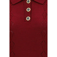 Alessandra Rich Bordeaux Wool Oves Aries Shortsleeve Shirt