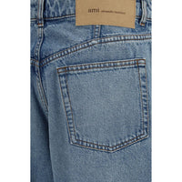 Ami Paris Blue Cotton Jeans Denim