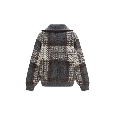 Brunello Cucinelli Gray Mohair Cardigan