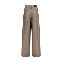 Brunello Cucinelli Beige Cotton Jeans Denim