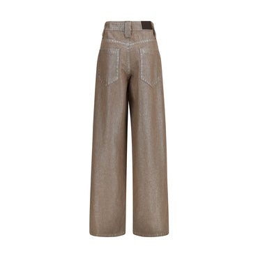 Brunello Cucinelli Beige Cotton Jeans Denim
